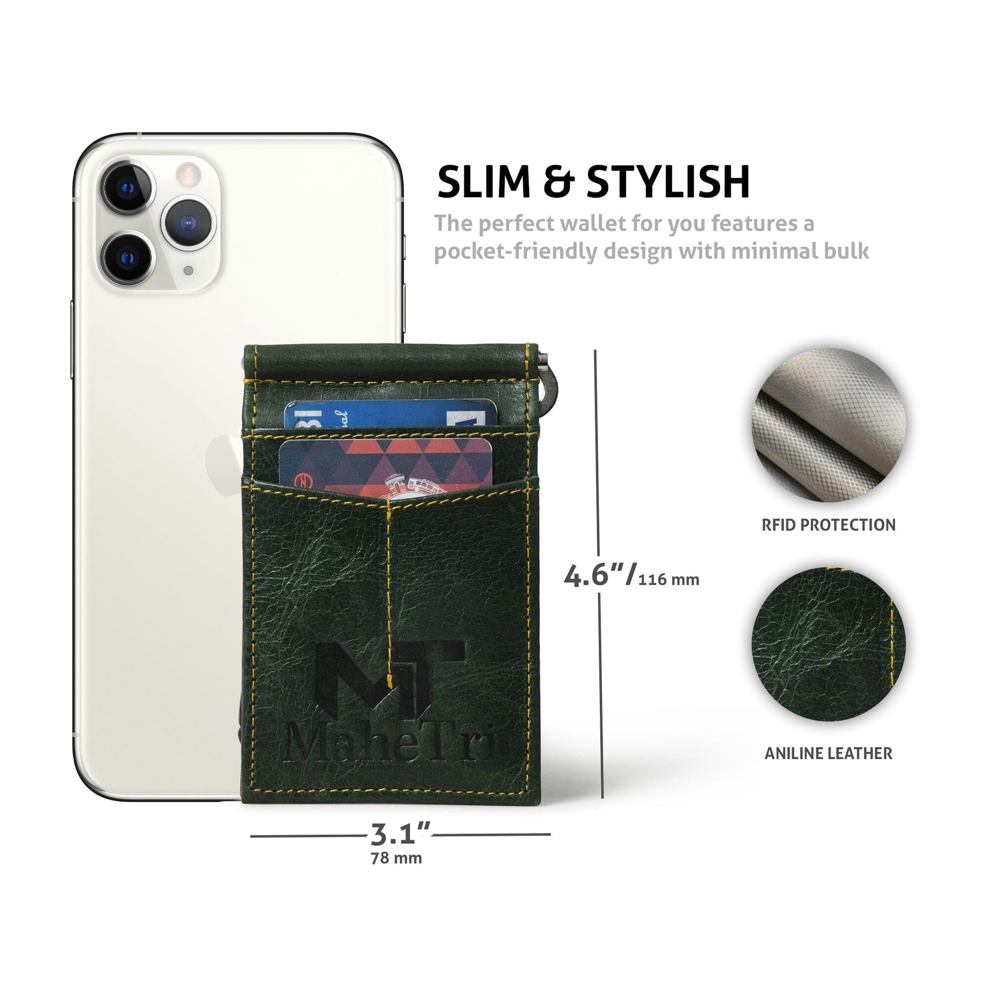 Finley Money Clipper- Green - Concordia Style Boutique