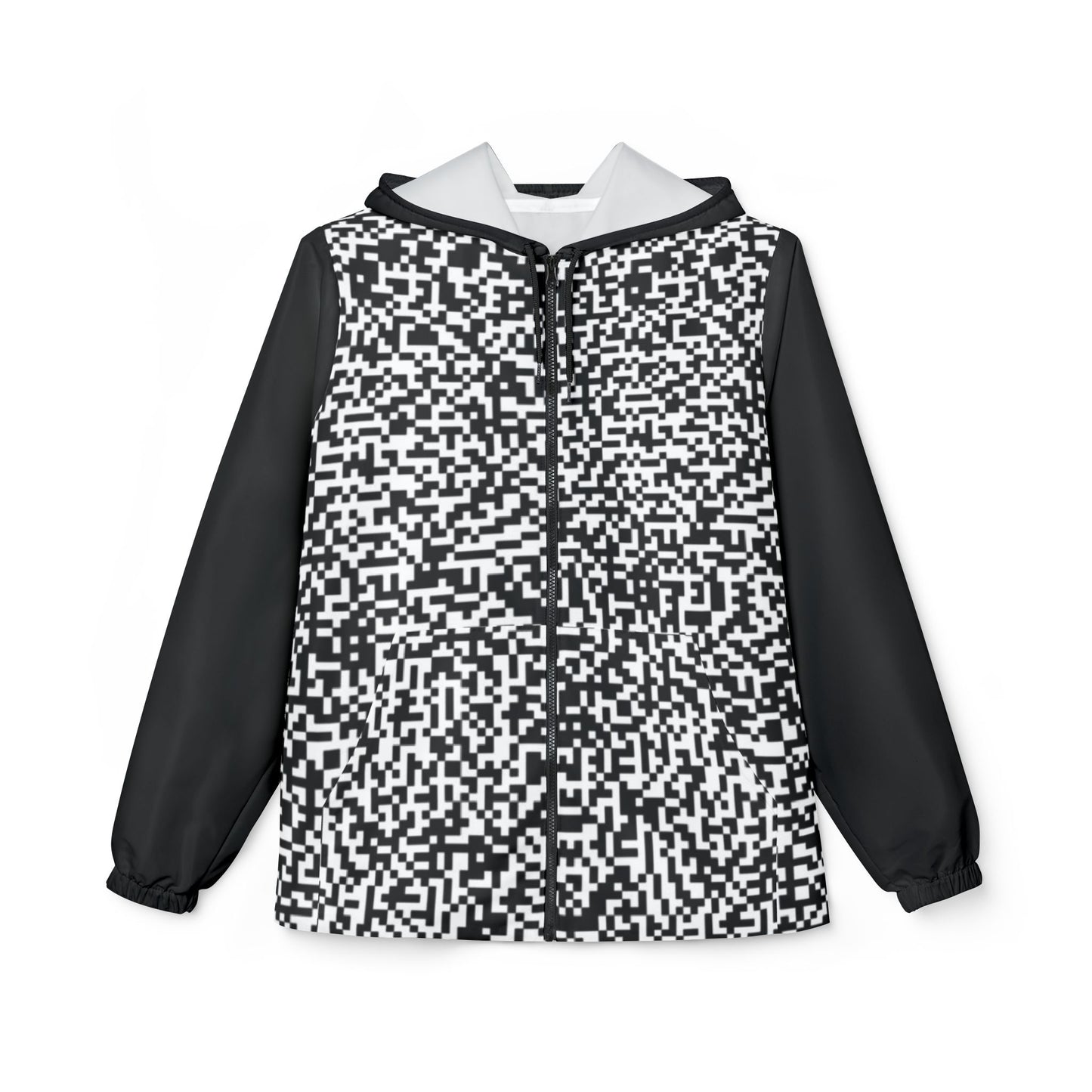 Windbreaker Jacket - "QR Code" - Premium Outerwear from Concordia Style Boutique - Just $108.18! Shop now at Concordia Style Boutique