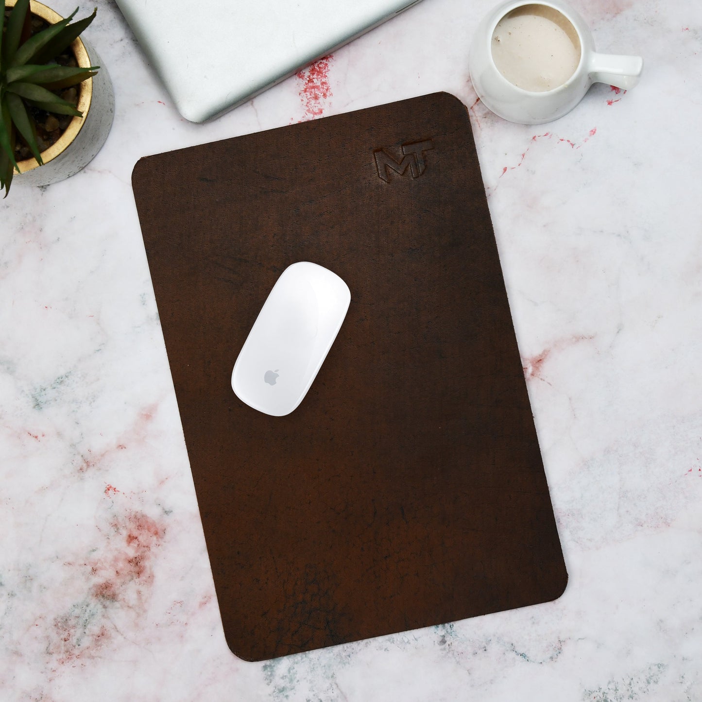 Espresso Elegance Leather Desk Mat + Mouse Pad - Concordia Style Boutique