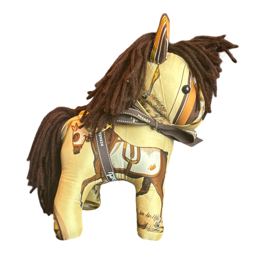 Couvertures et Tenues du Jour Vintage Silk Scarf Patchwork Pony