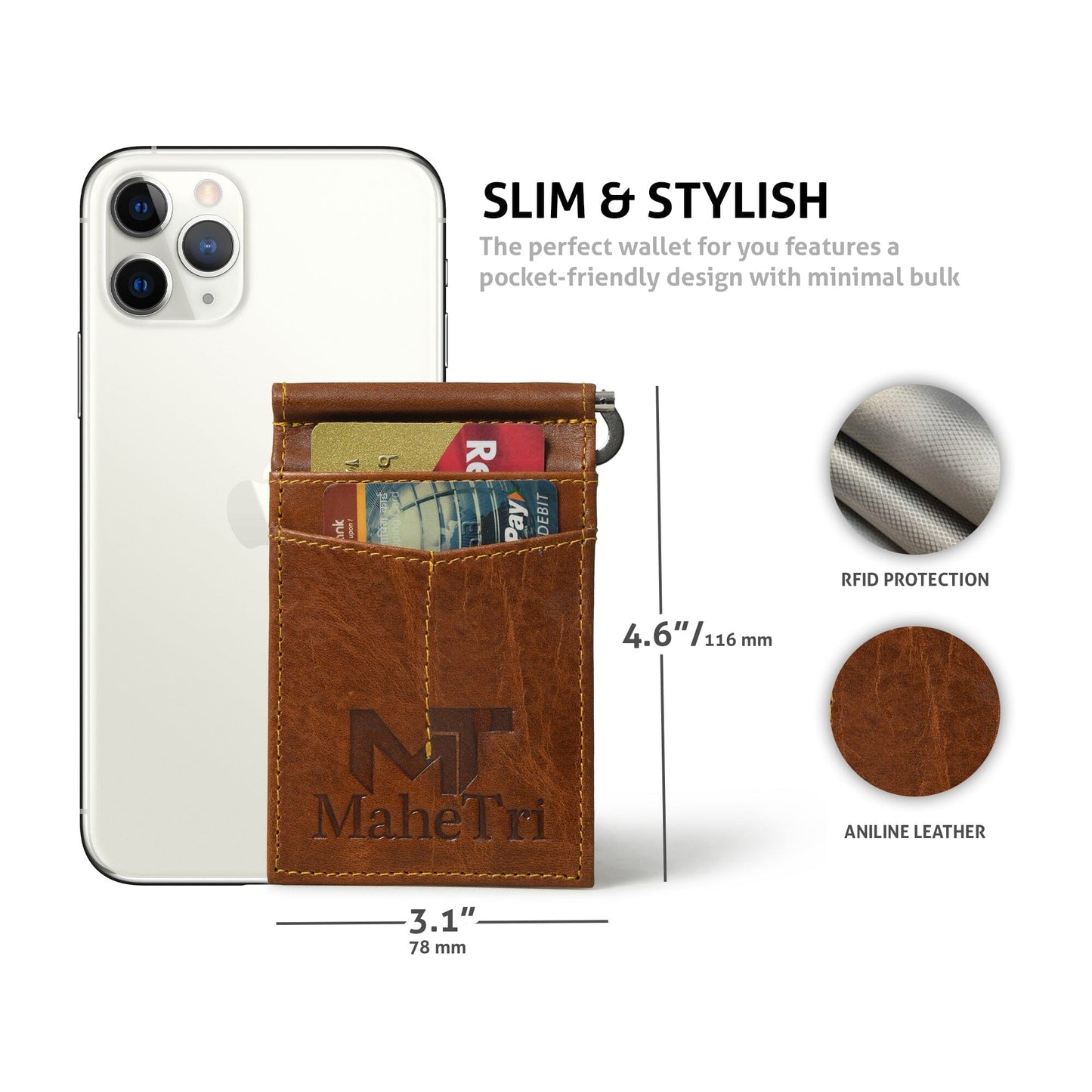 Finley Money Clipper- Tan Brown - Concordia Style Boutique