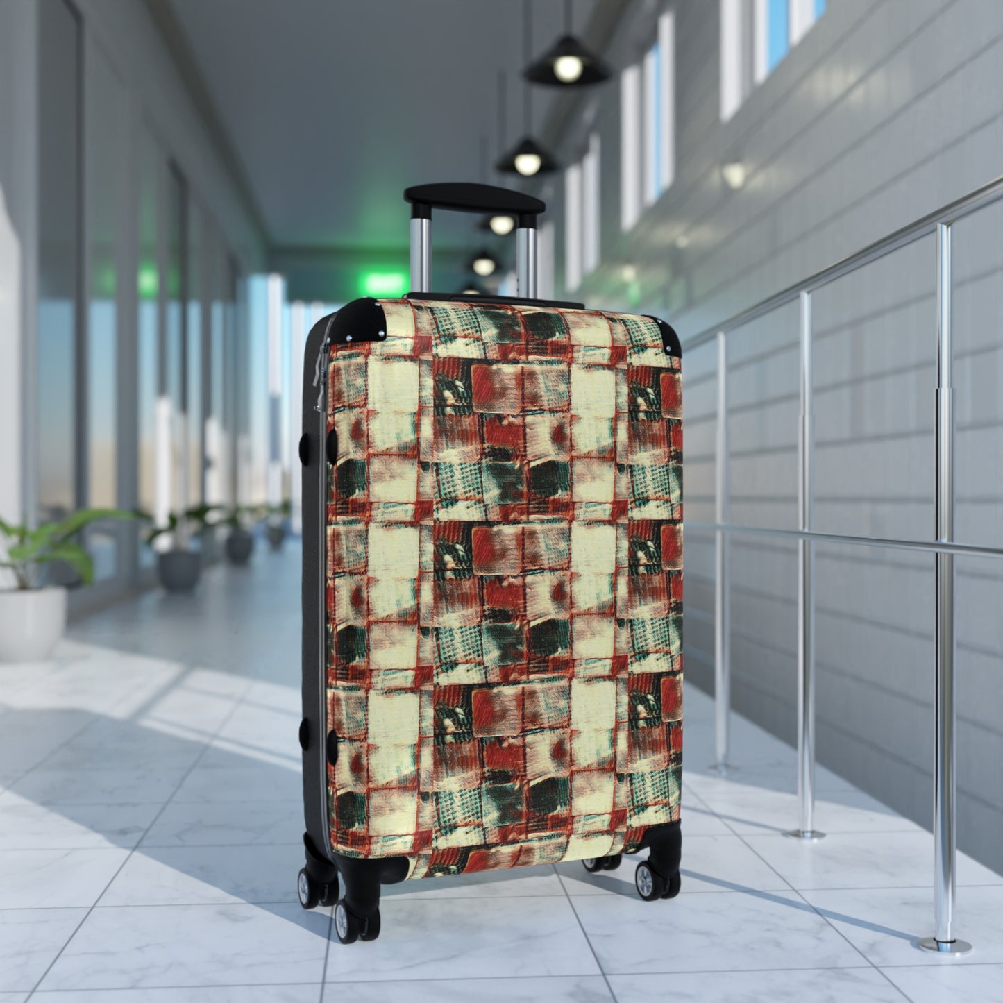 Suitcase - "Square Dance" - Premium suitcase from Concordia Style Boutique - Just $277.02! Shop now at Concordia Style Boutique