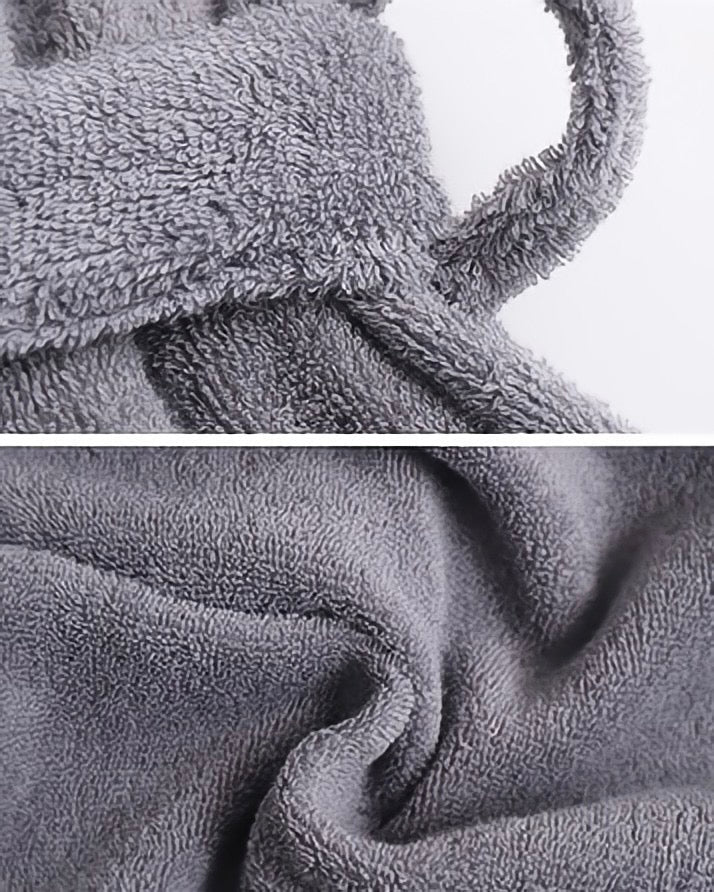 Classic Ultra-Soft Absorbent Cotton Bathrobe / Dark Gray