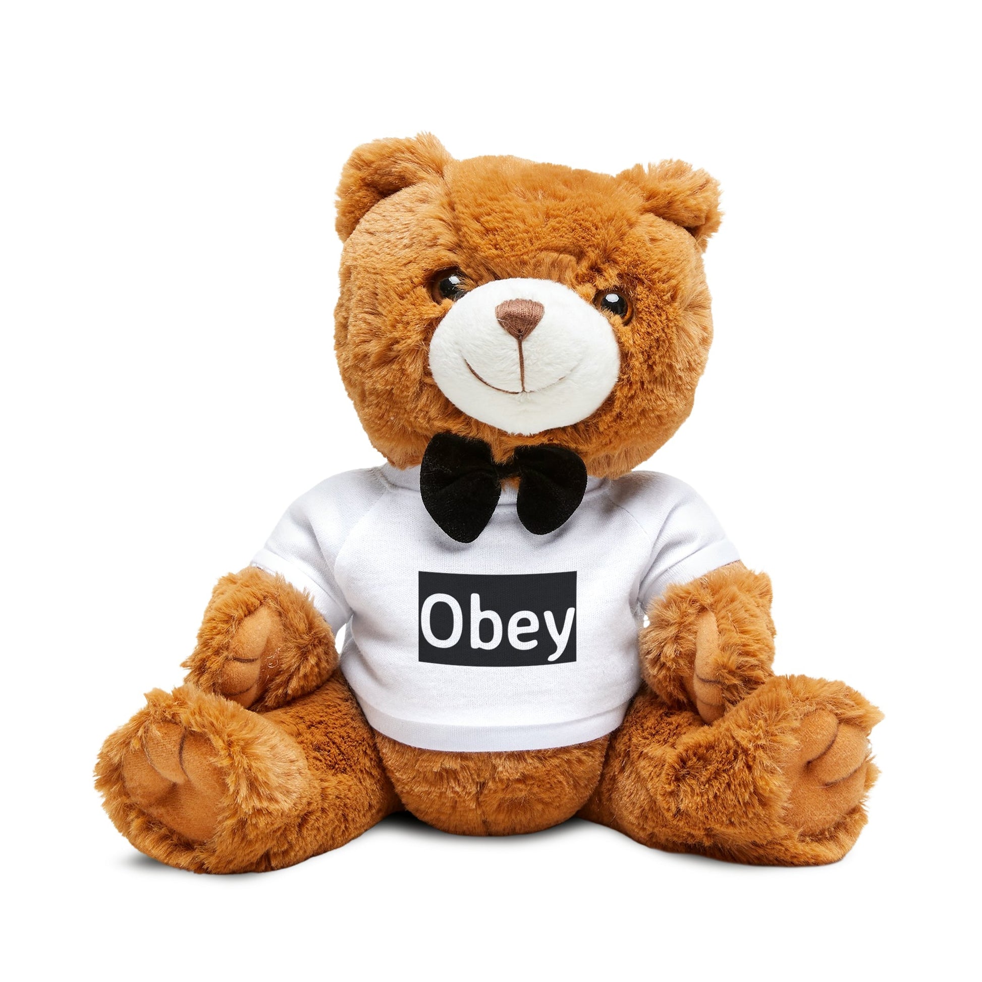 Teddy Bear with T-Shirt - Obey - Premium Teddy Bear with T-Shirt from Concordia Style Boutique - Just $35.90! Shop now at Concordia Style Boutique