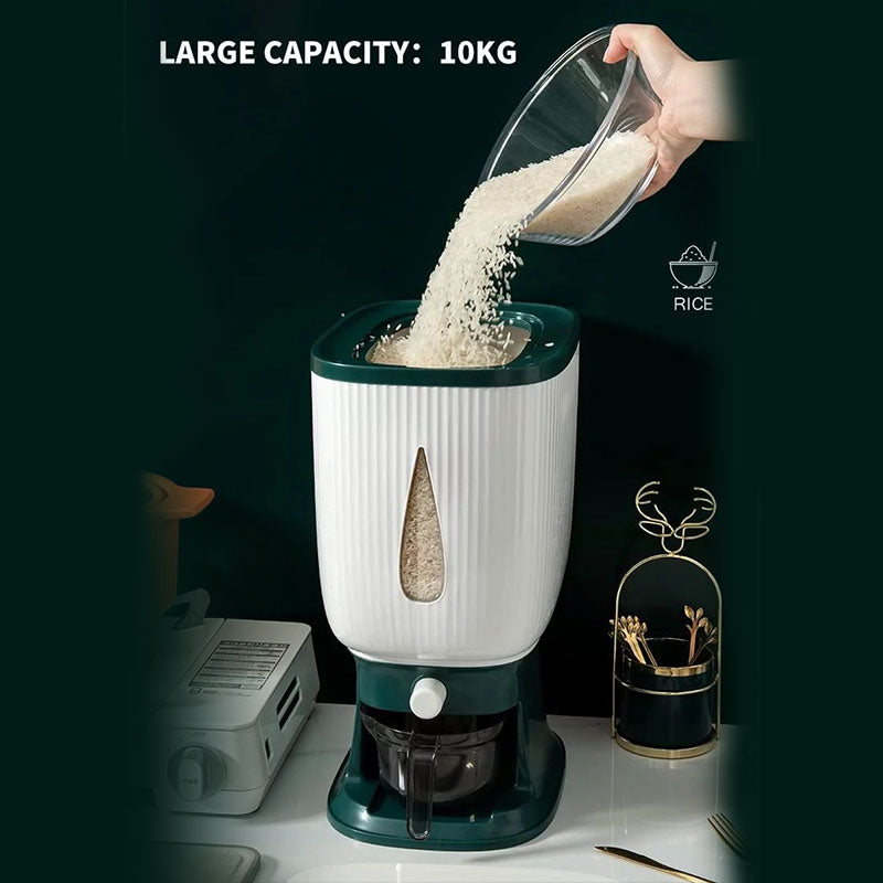 10 kg Rice Dispenser / Storage Container /Sealed Grain Cereal Dispenser & Storage Box
