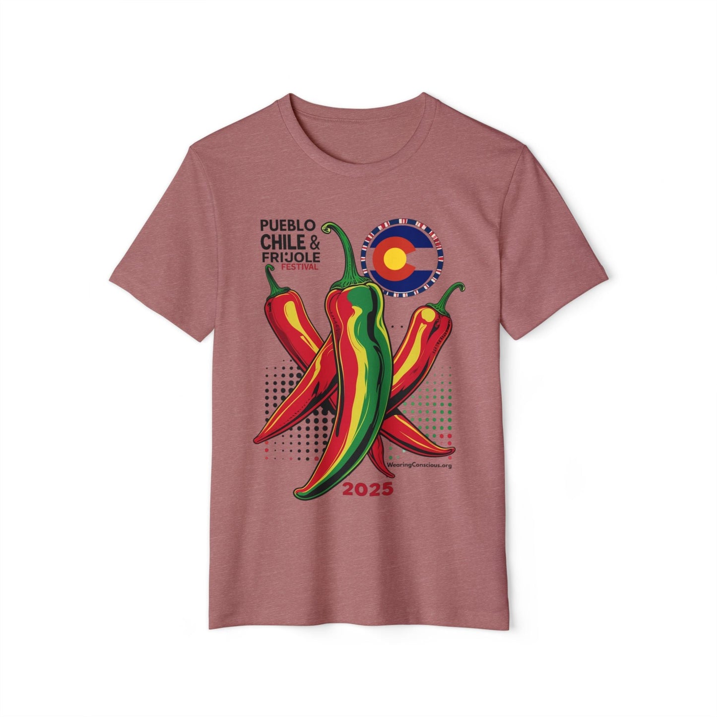Eco-Friendly Unofficial Pueblo Chile & Frijoles Festival 2025 T-Shirt – Wear the Flavor of Colorado!