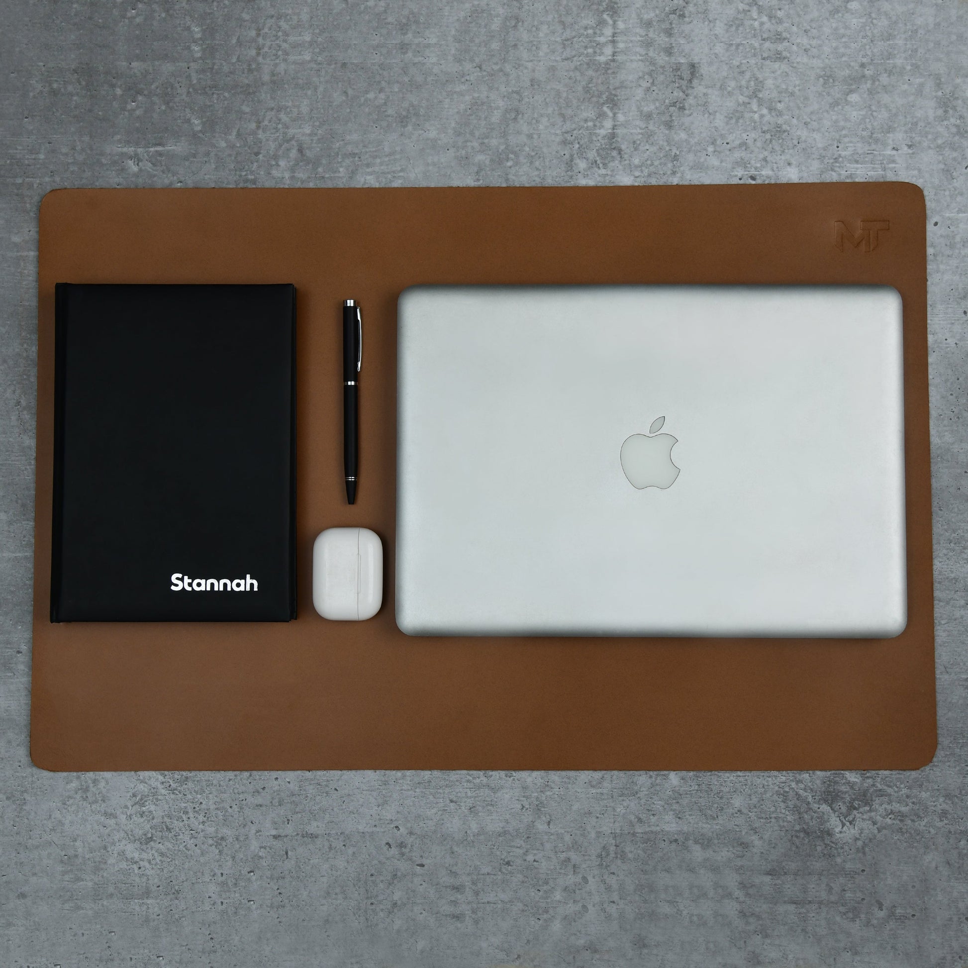 Caramel Luxe Leather Desk Mat + Mouse Pad - Concordia Style Boutique