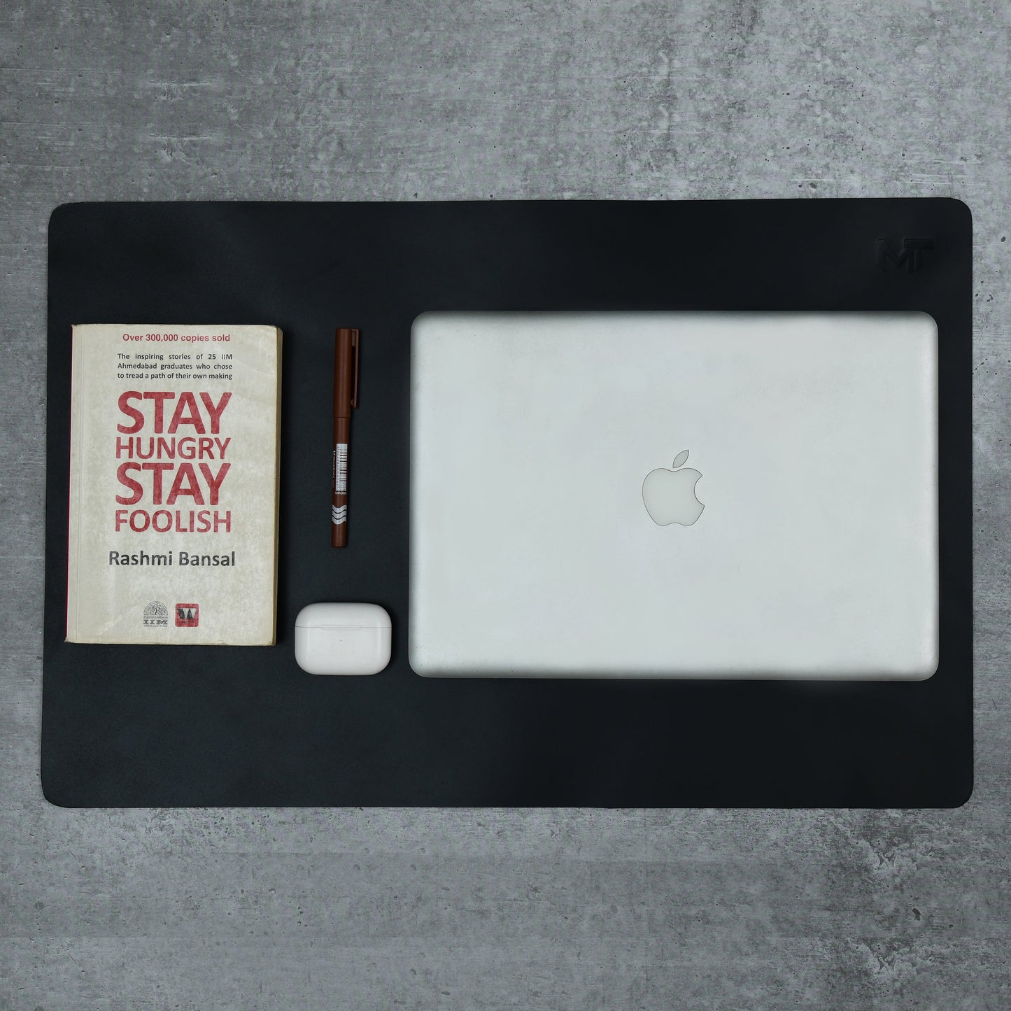 Noir Opulence Black Leather Desk Mat + Mouse Pad - Concordia Style Boutique