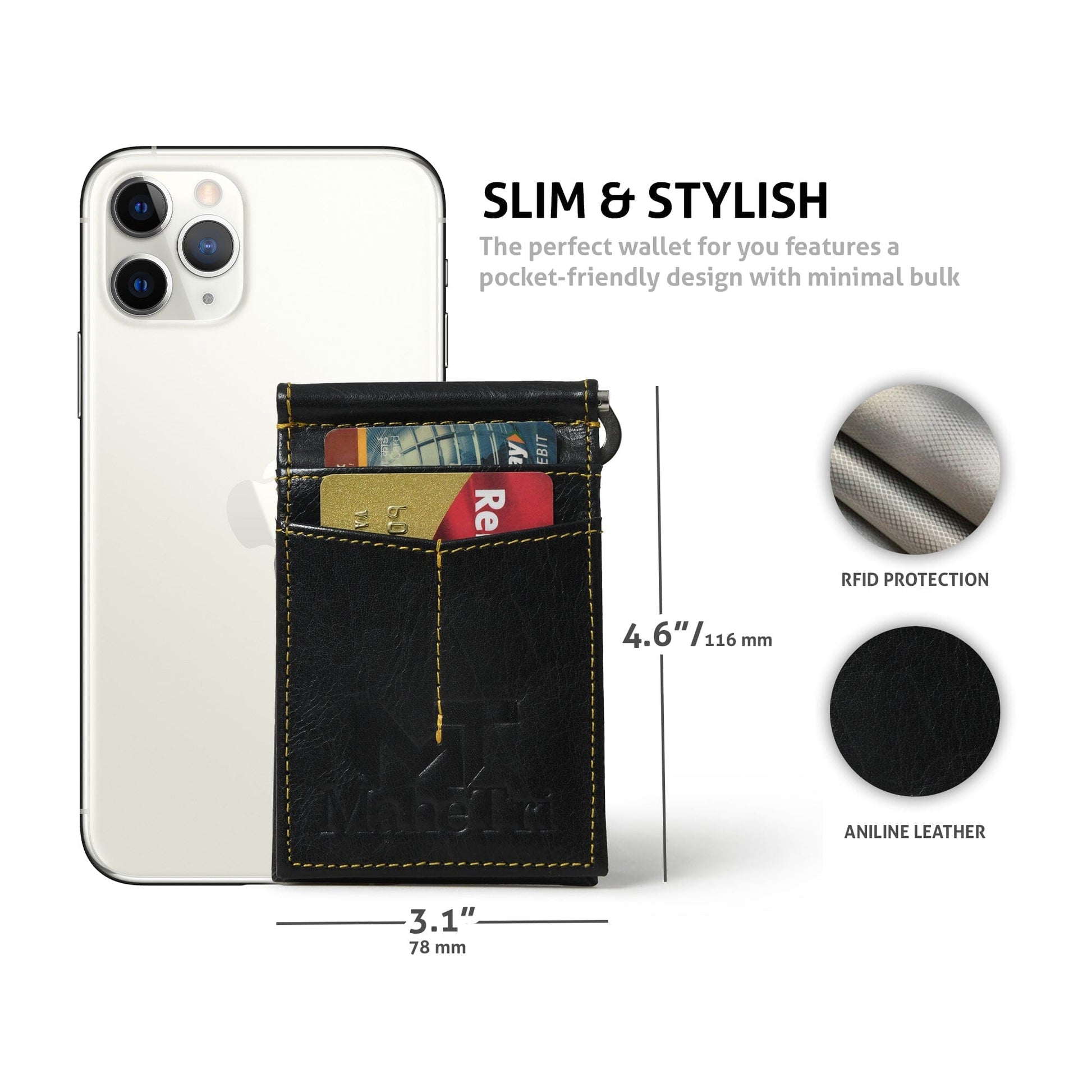 Finley Money Clipper- Black - Concordia Style Boutique