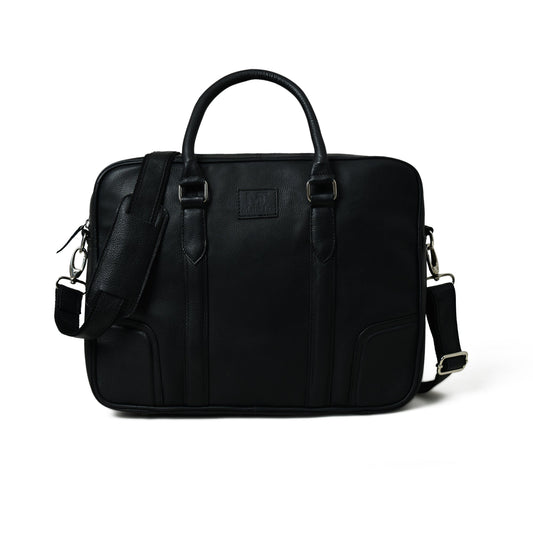 Texas Black Leather Briefcase - Concordia Style Boutique