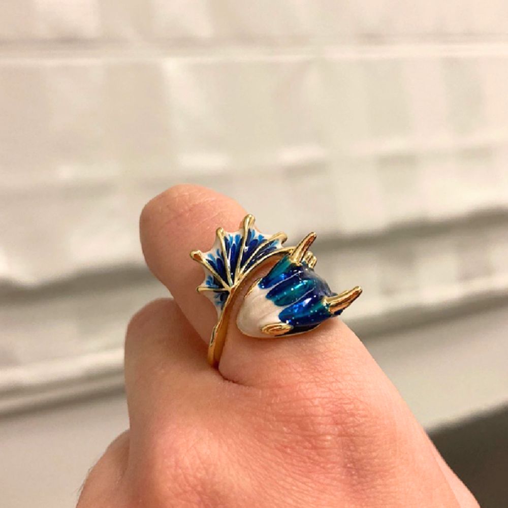 ENAMEL DRAGON RING (ADJUSTABLE) - Concordia Style Boutique