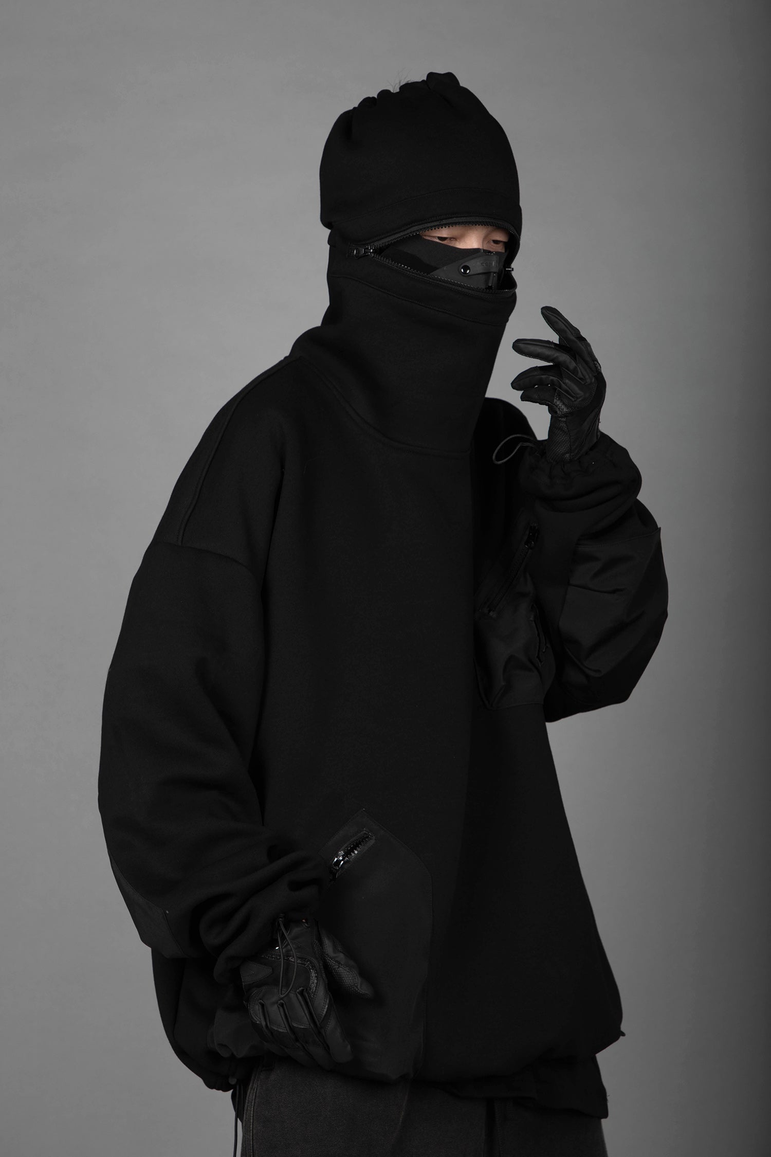 HiH33 Black Utility Hoodie - Concordia Style Boutique