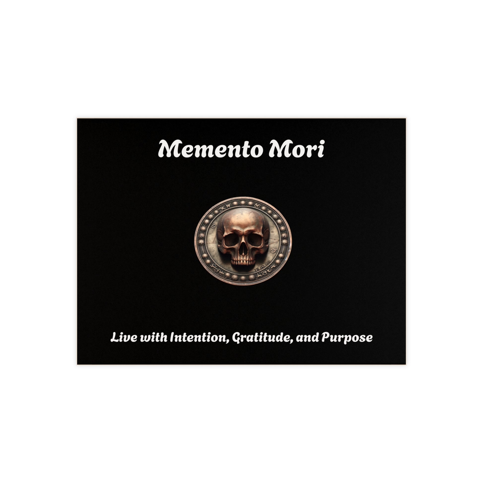 "Memento Mori" Ceramic Photo Tile - "Live with Intention, Gratitude, and Purpose" - Premium Ceramic Photo Tile from Concordia Style Boutique - Just $30.58! Shop now at Concordia Style Boutique