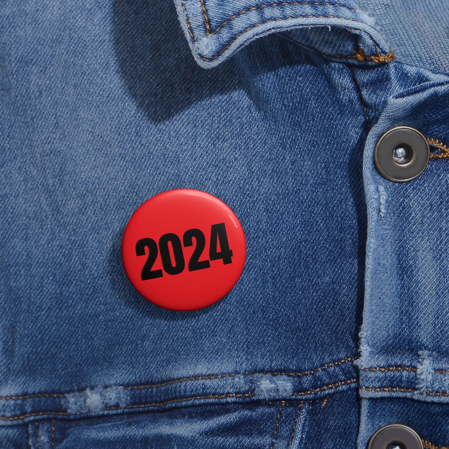 2024 - Red Pin Button - Premium Accessories from Concordia Style Boutique - Just $5.43! Shop now at Concordia Style Boutique