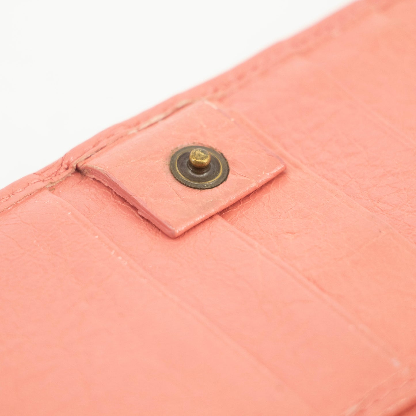 Balenciaga Pink Leather Continental Long Wallet #3691