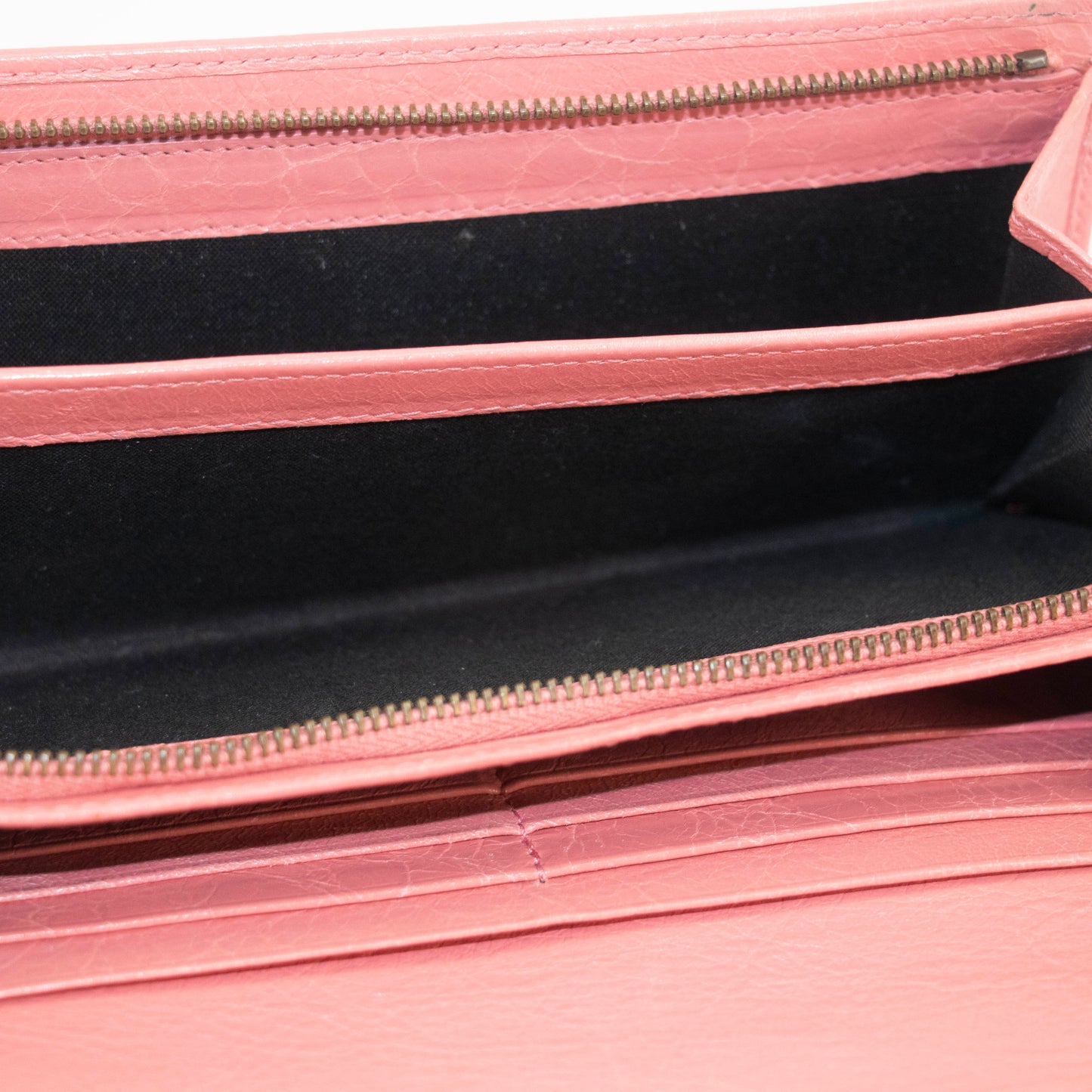 Balenciaga Pink Leather Continental Long Wallet #3691