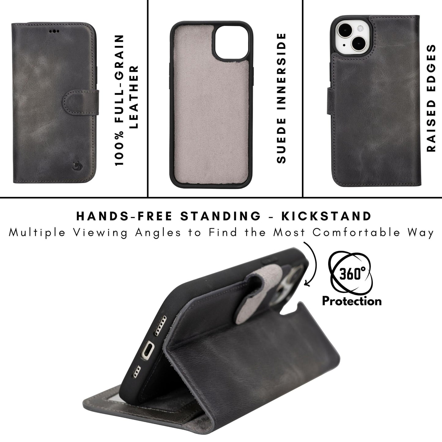 Casper iPhone 14 Series Detachable Leather Wallet Case - Concordia Style Boutique