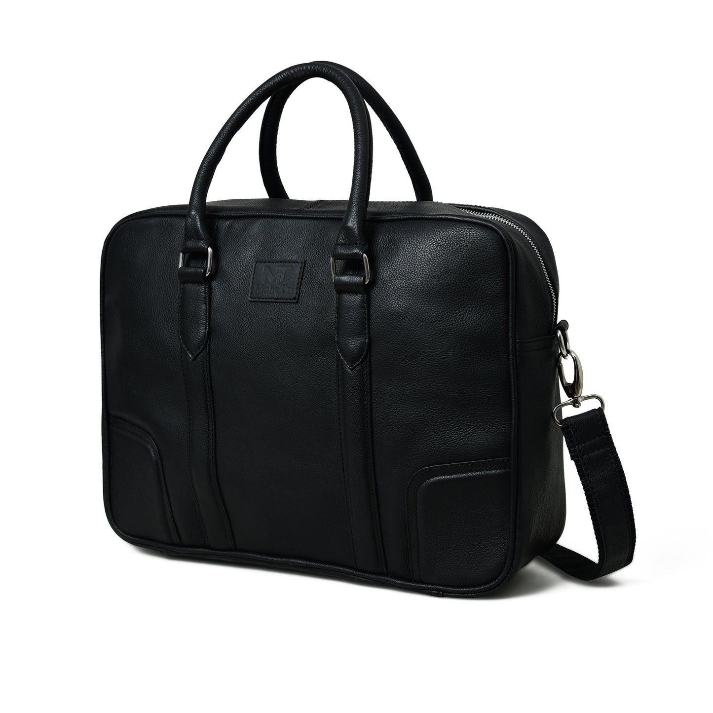 Texas Black Leather Briefcase - Concordia Style Boutique