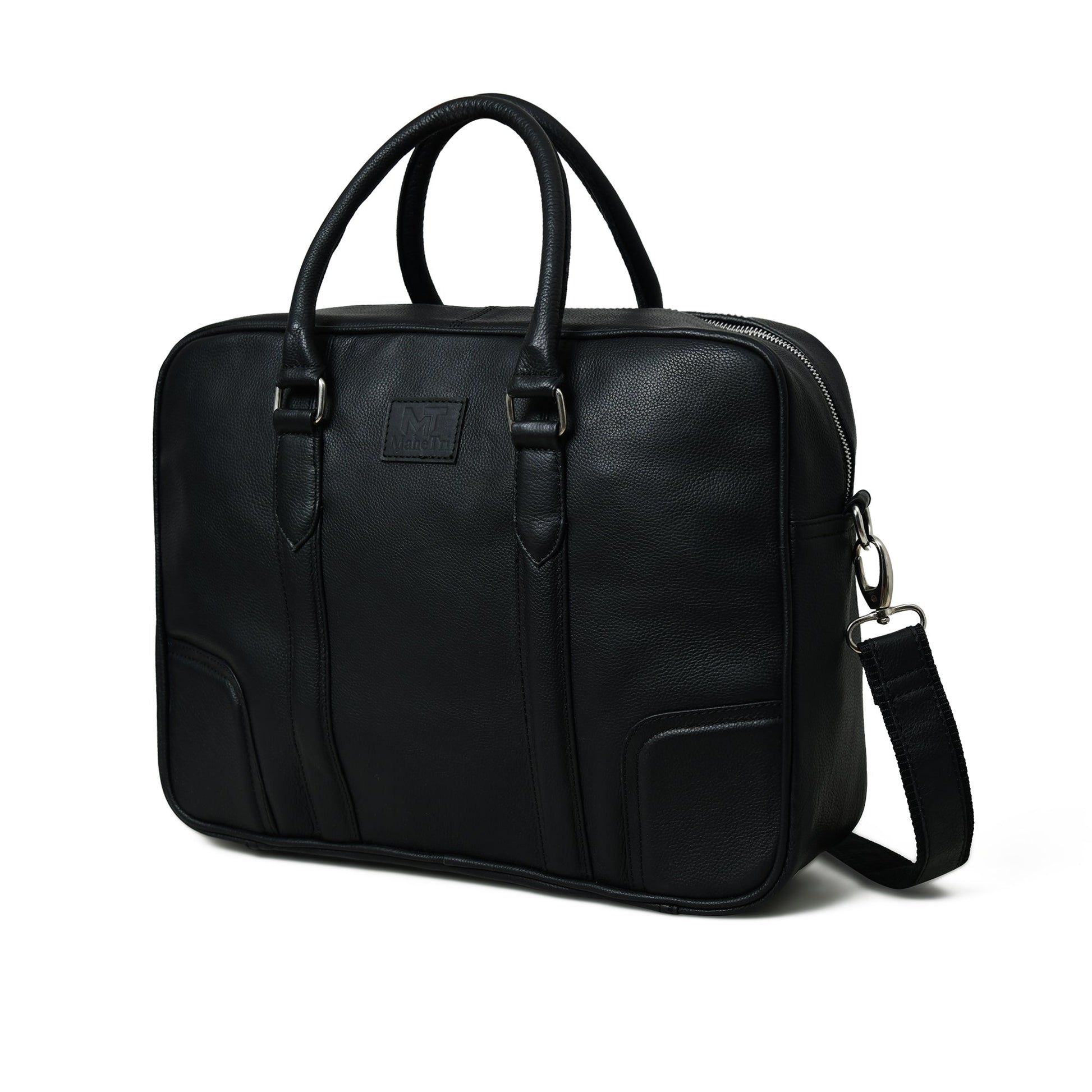 Texas Black Leather Briefcase - Concordia Style Boutique