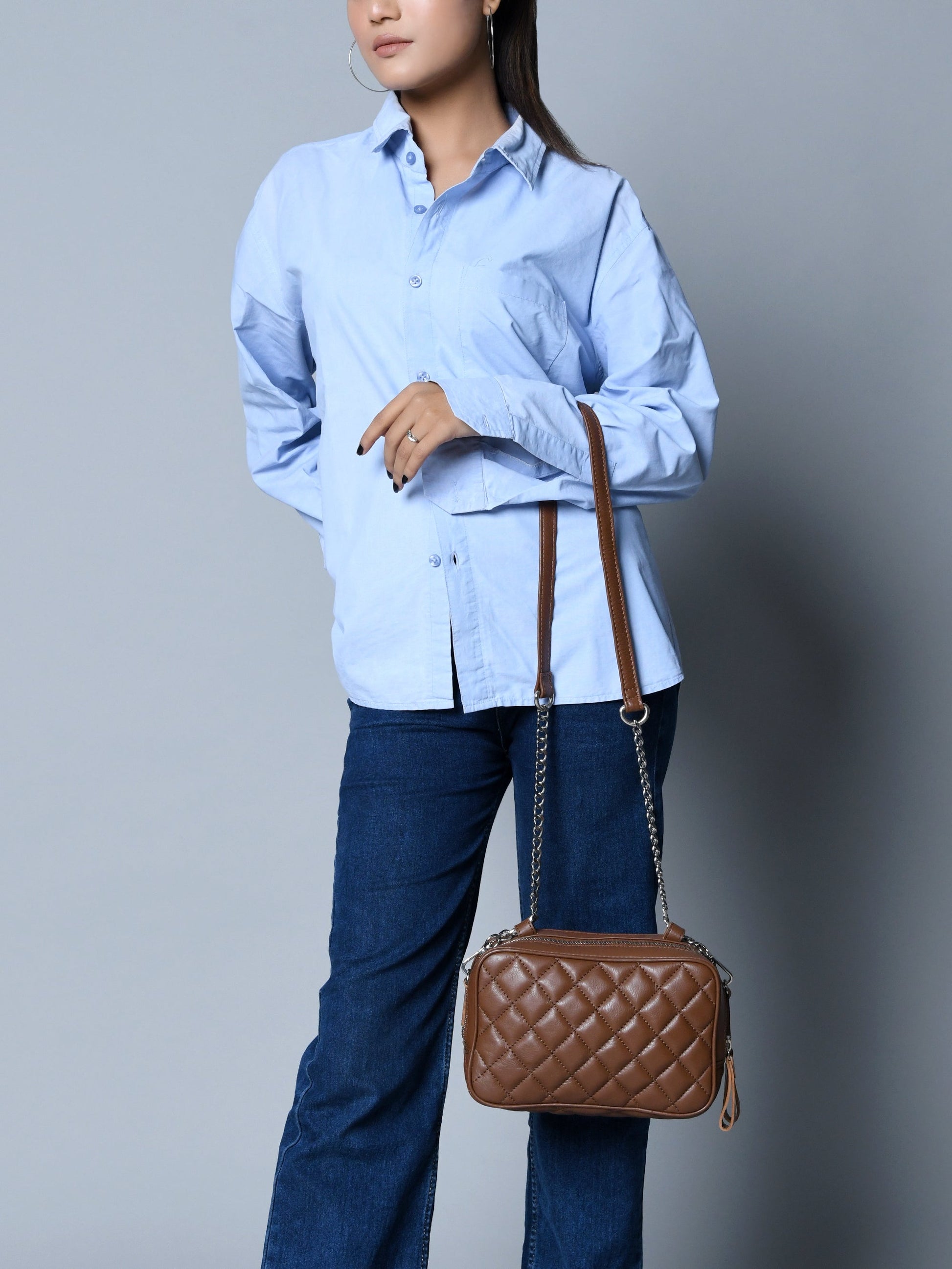 Mini Quilted Crossbody Bag, Rich Brown - Concordia Style Boutique