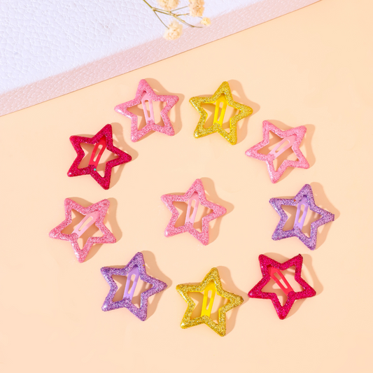 COLORFUL STAR HAIRPINS (Set of 5 Pairs) - Concordia Style Boutique