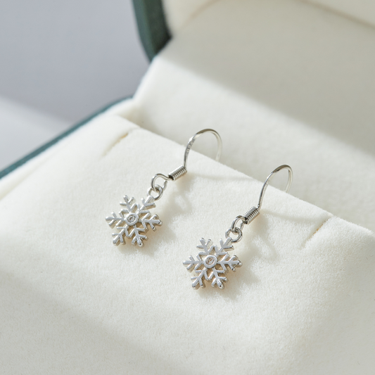 SNOWFLAKE DANGLE EARRINGS (PAIR) - Concordia Style Boutique