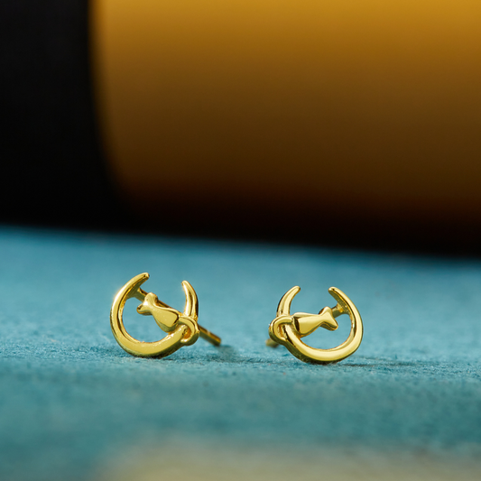 MOON CAT EARRINGS (PAIR) - Concordia Style Boutique