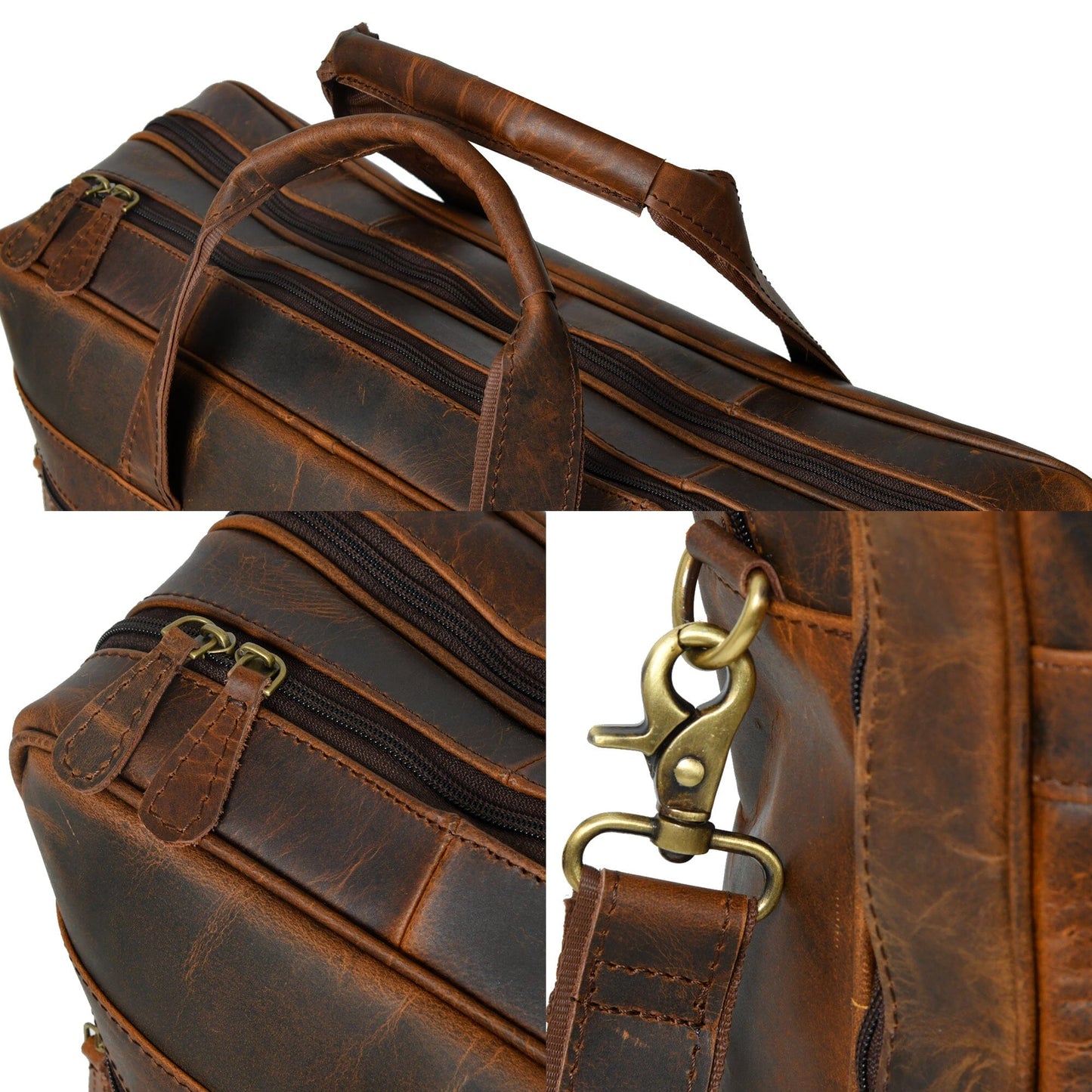 The Brooklyn - Leather Briefcase - Concordia Style Boutique