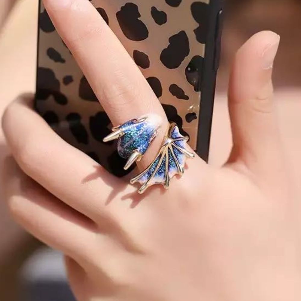 ENAMEL DRAGON RING (ADJUSTABLE) - Concordia Style Boutique