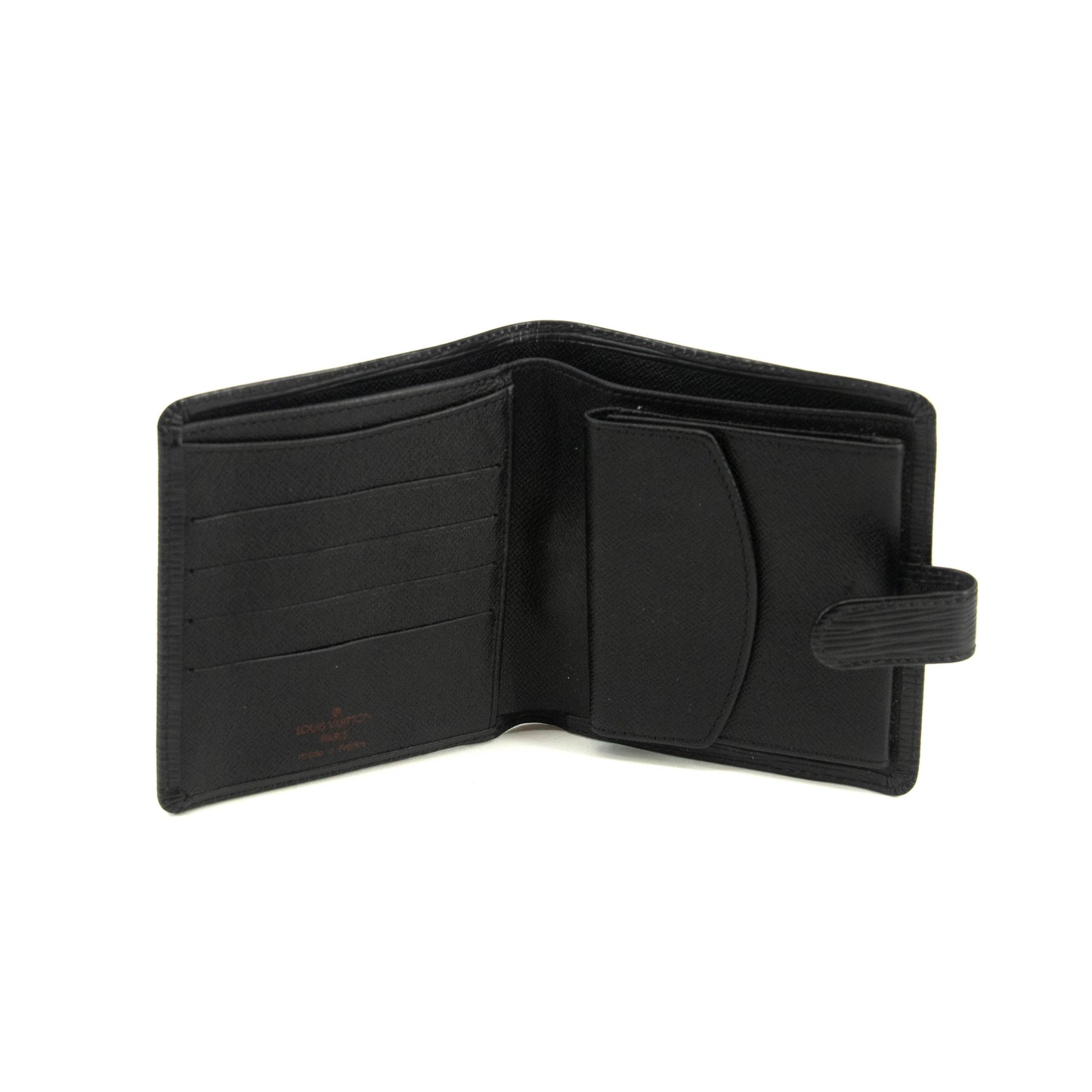 Louis Vuitton Black Epi Leather Bifold Wallet #3712