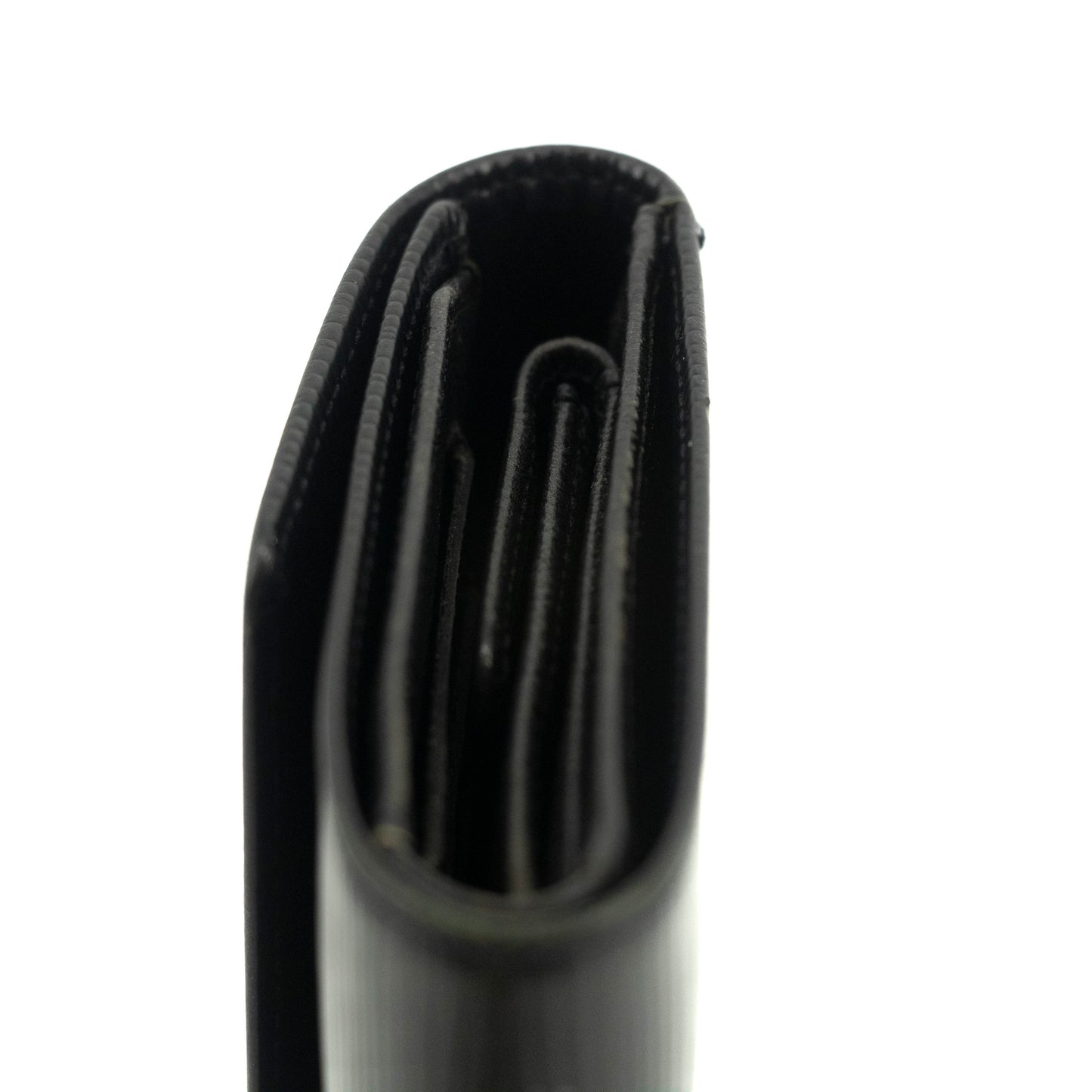 Louis Vuitton Black Epi Leather Ludlow Trifold Wallet #3716