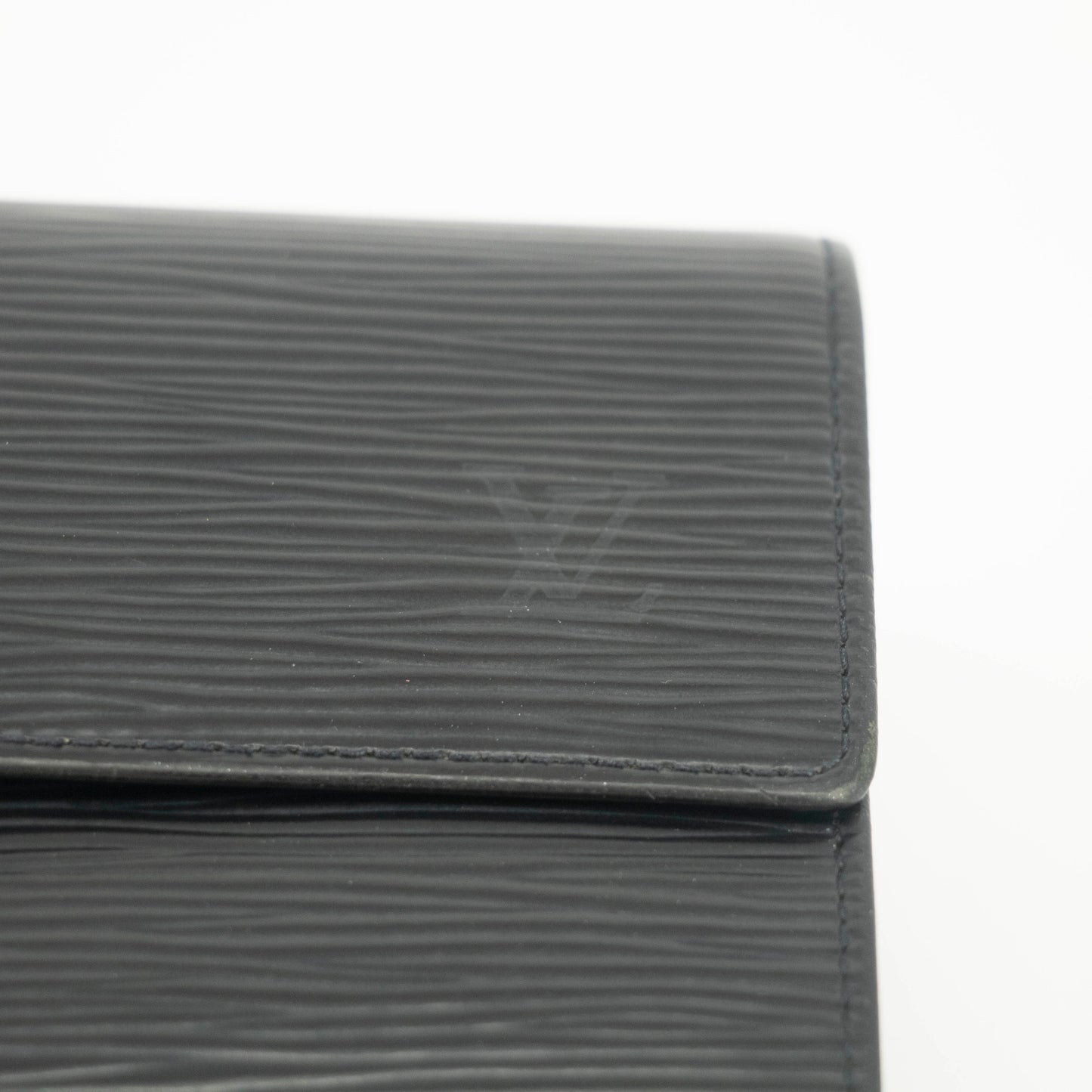 Louis Vuitton Black Epi Leather Ludlow Trifold Wallet #3716