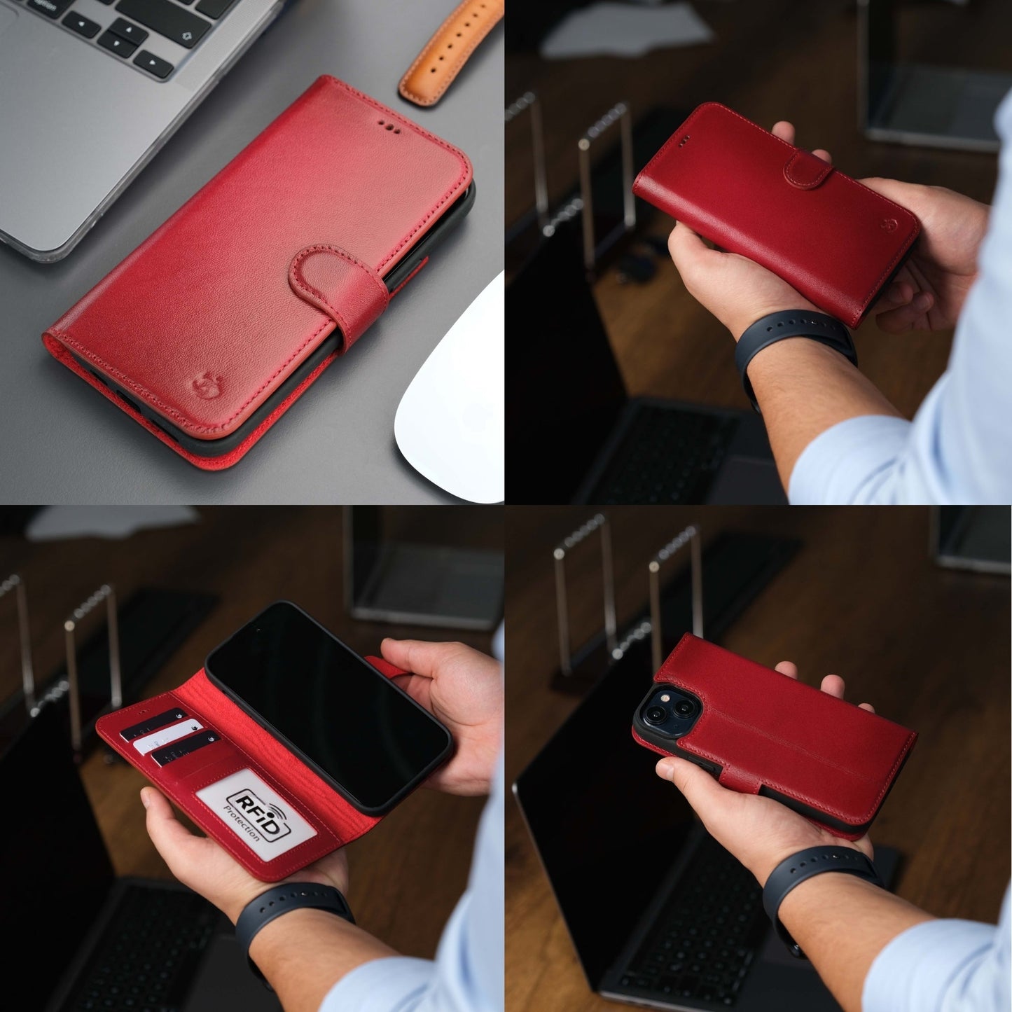 Casper Leather iPhone 15 Wallet Case | Detachable MagSafe Compatible RFID Protection - Concordia Style Boutique