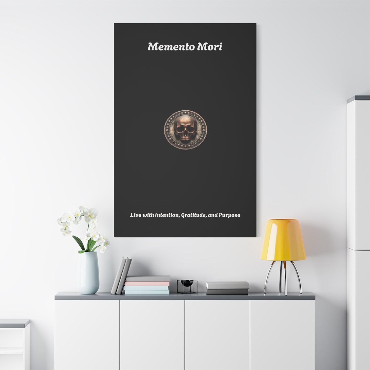 "Memento Mori" Matte Canvas - Inspirational Wall Art -"Live with Intention, Gratitude, and Purpose" - Premium Canvas from Concordia Style Boutique - Just $56.56! Shop now at Concordia Style Boutique