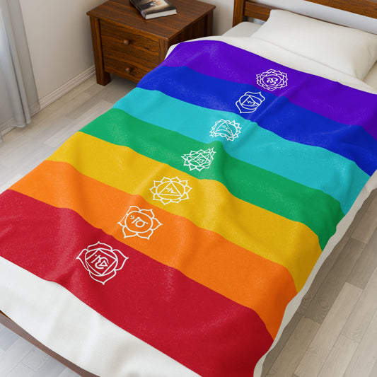 7 Chakras Pet Color Therapy Throw Blanket