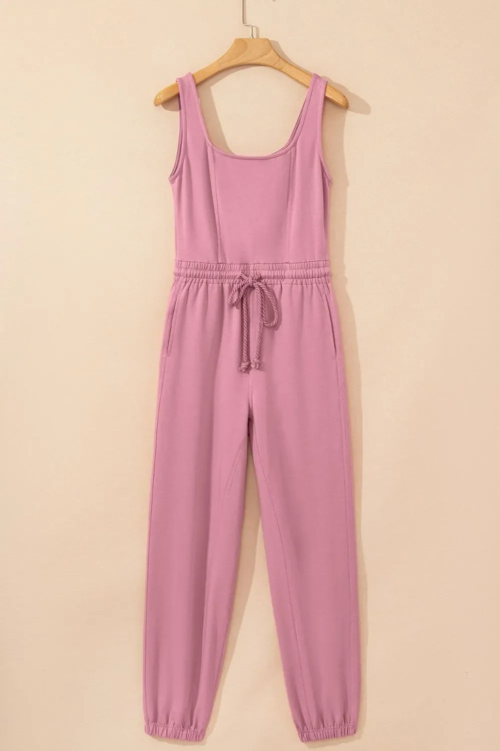 Elastic Waist Sleeveless Square Neck Jumpsuit - Concordia Style Boutique