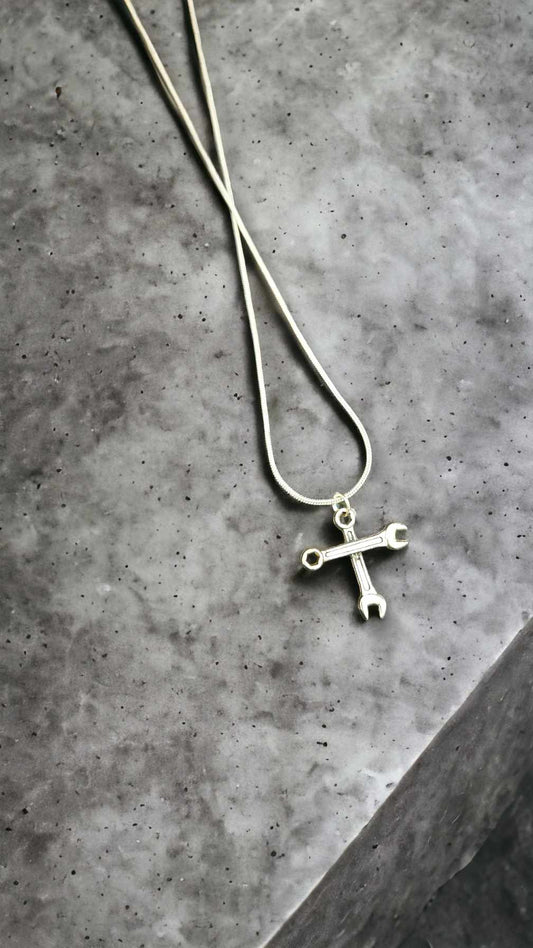 Cross Wrench Necklace