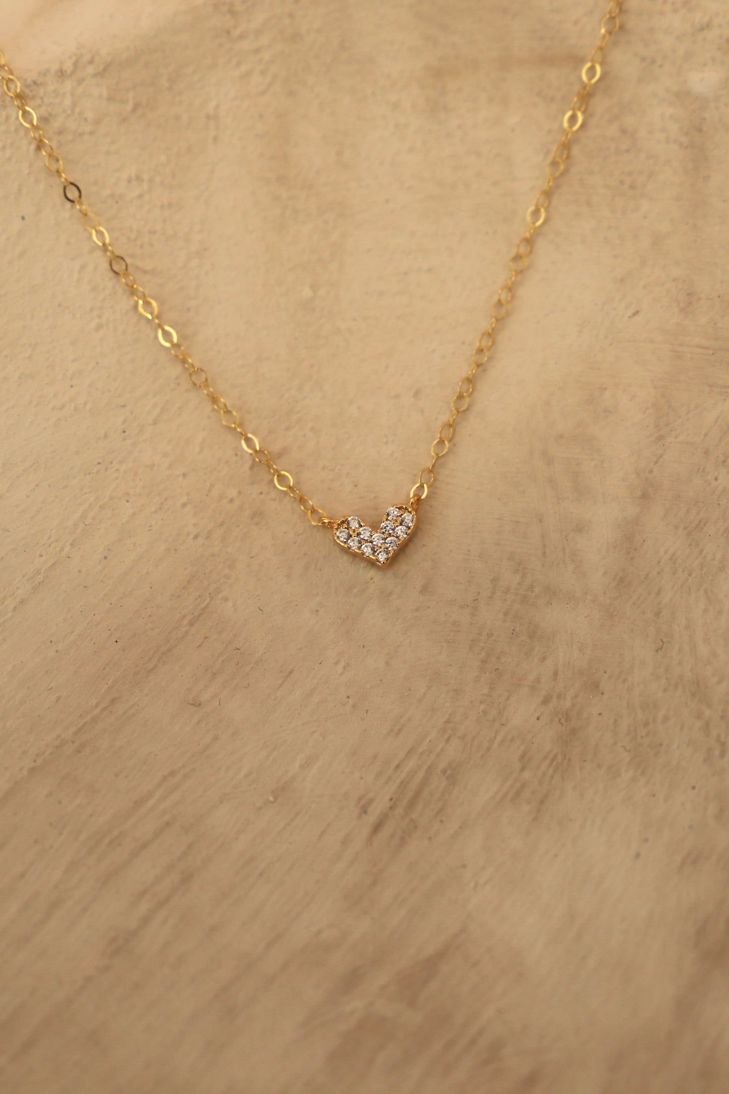 CZ FLOATING HEART NECKLACE - Concordia Style Boutique