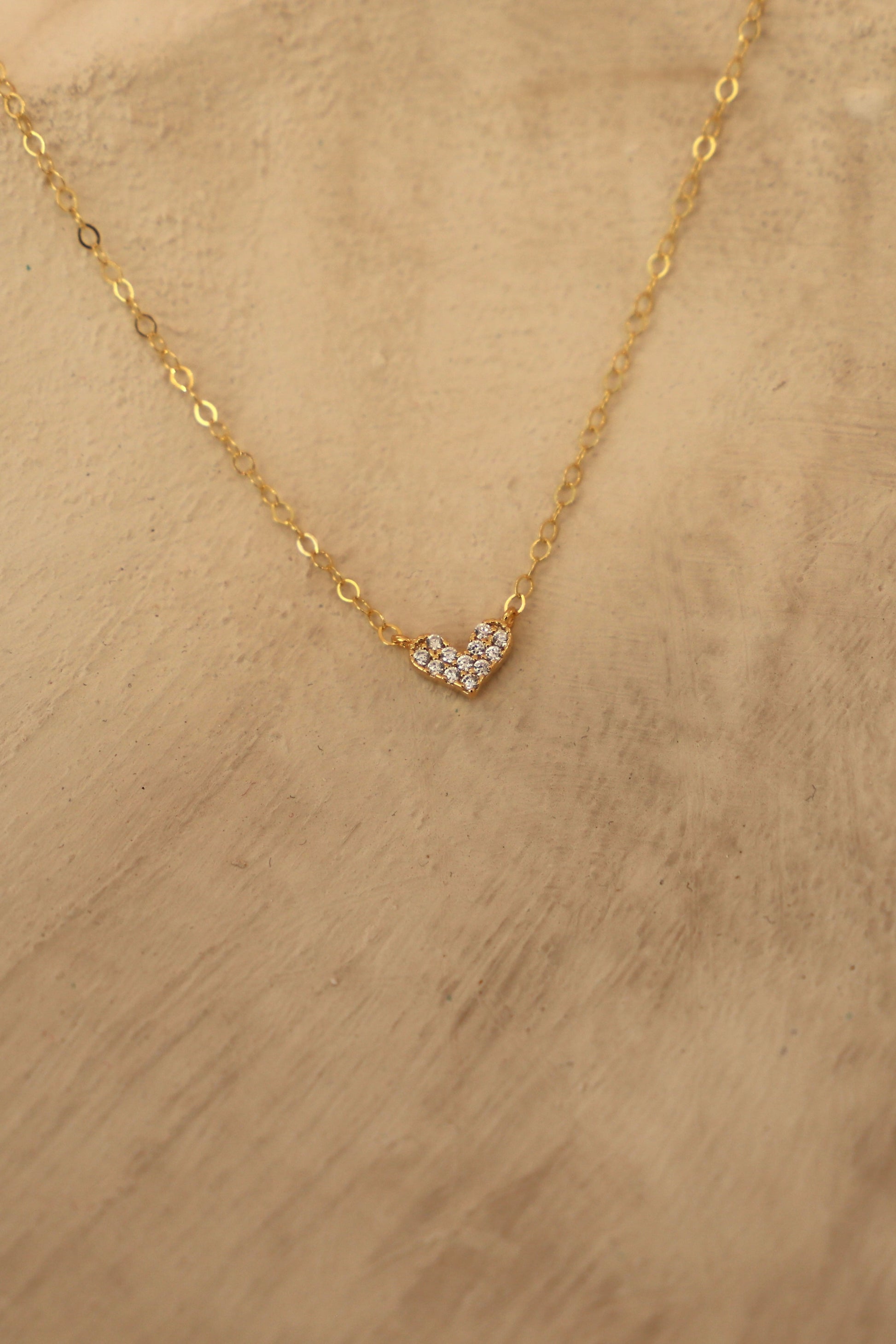 CZ FLOATING HEART NECKLACE - Concordia Style Boutique