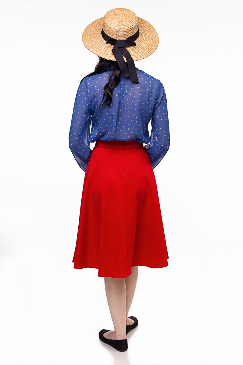 Charlotte Skirt in Red - Concordia Style Boutique