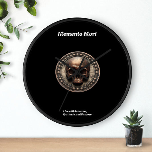 "Memento Mori" Wall Clock - Symbol of Intention, Gratitude, and Purpose - Premium Wall Clock from Concordia Style Boutique - Just $48.23! Shop now at Concordia Style Boutique