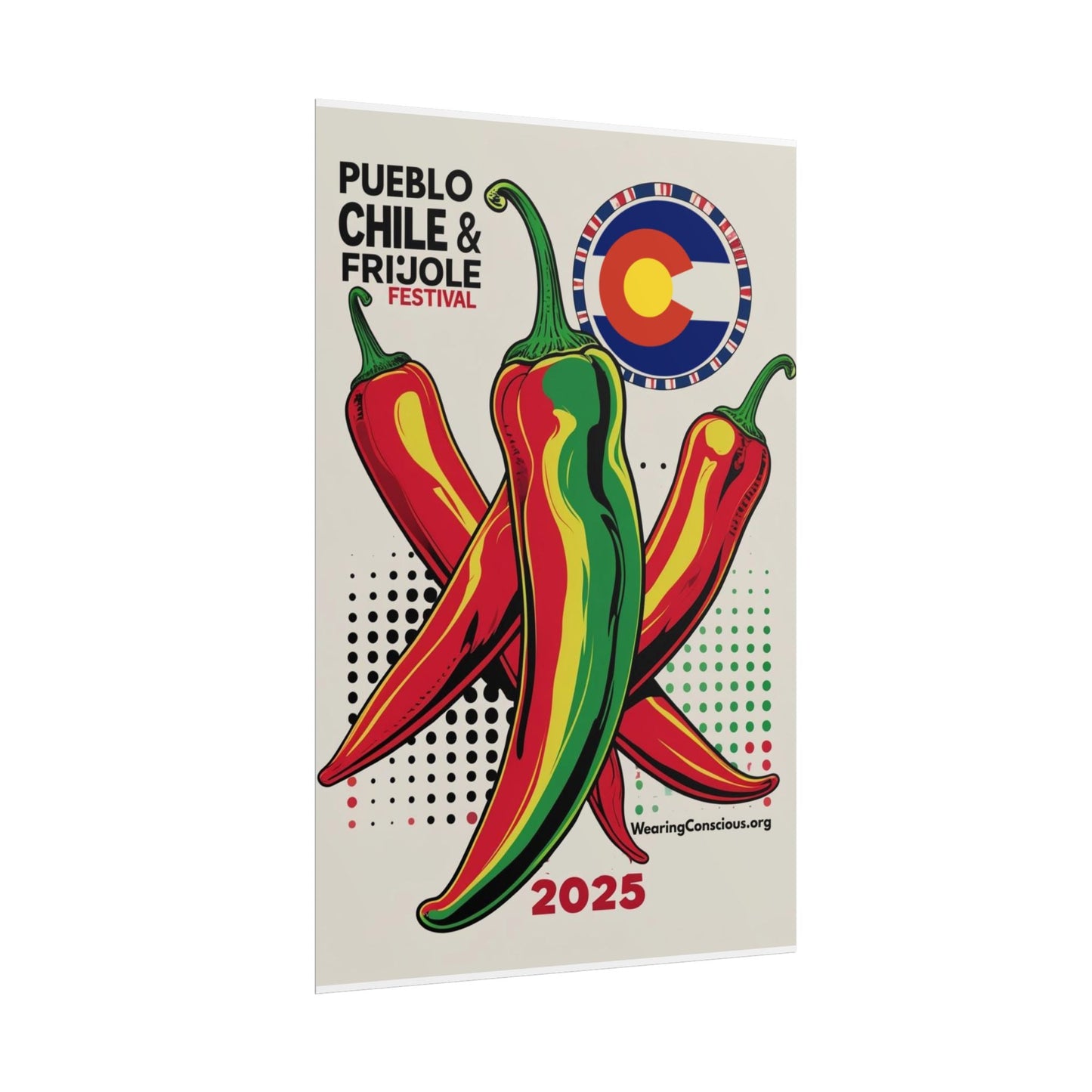 Vibrant Pueblo Chile & Frijoles Festival Unofficial Rolled Poster