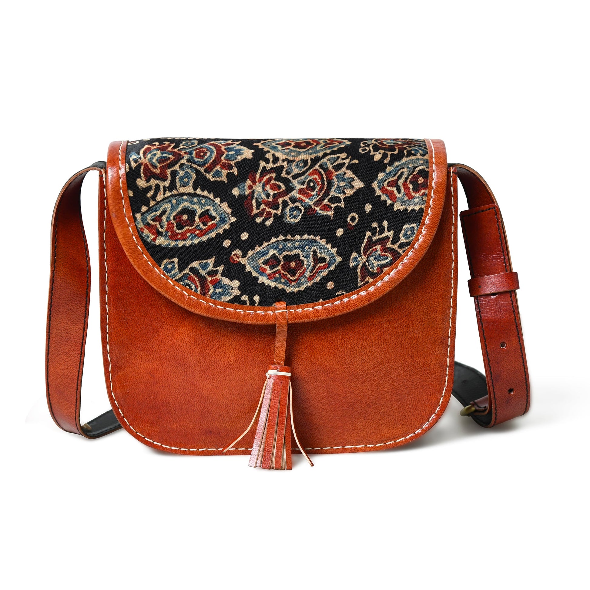 Astounding Ajrakh Ethnic Satchel - Concordia Style Boutique