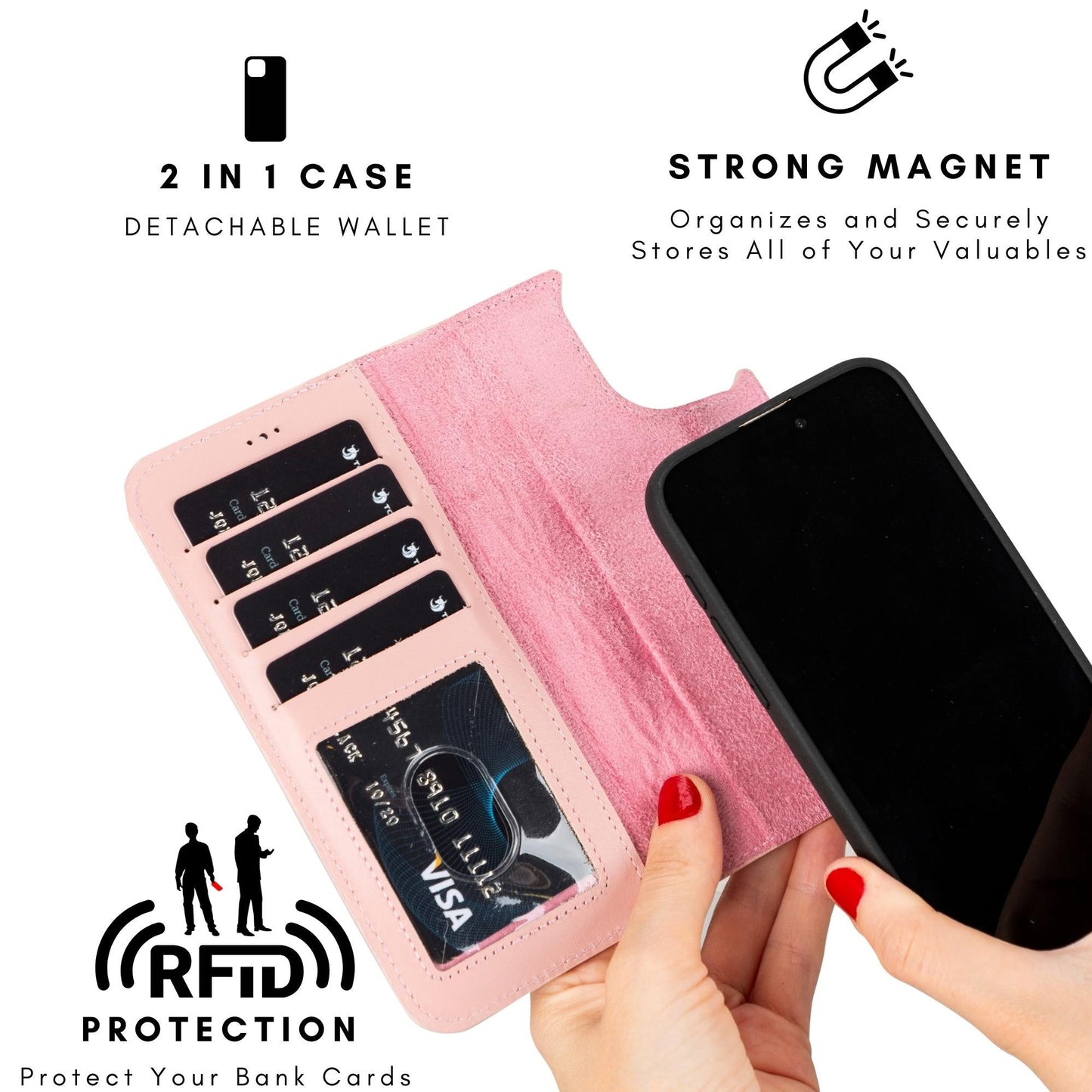 Casper iPhone 14 Series Detachable Leather Wallet Case - Concordia Style Boutique