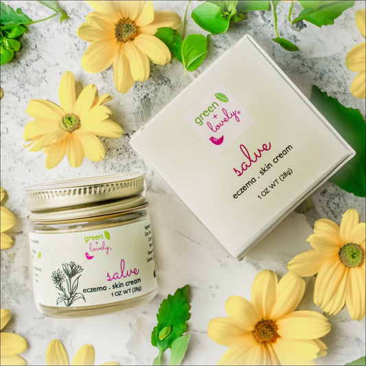 Salve with added Comfrey, Healing, Organic Skin Cream {glass} - Concordia Style Boutique