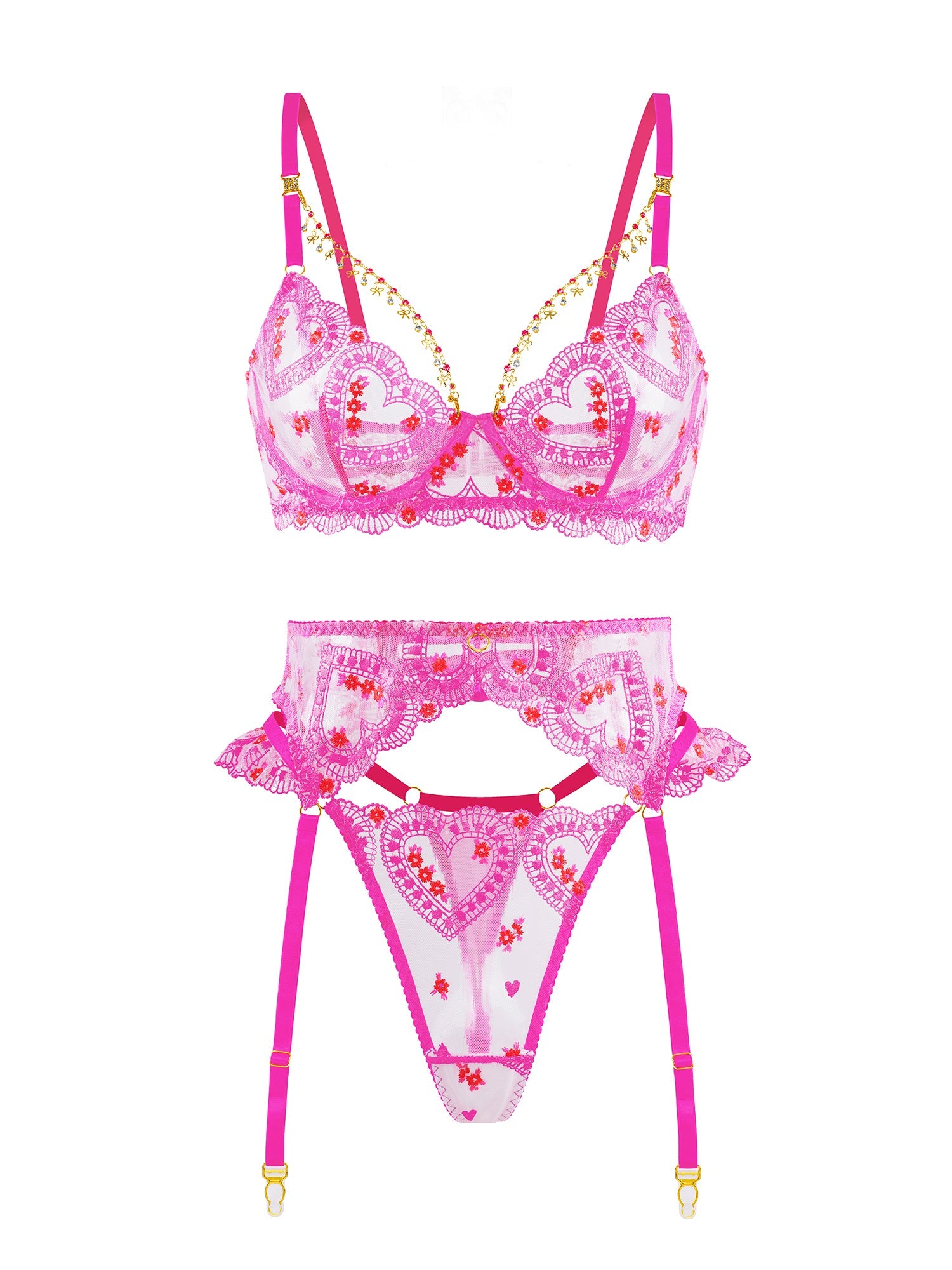 Gabrielle Love Chain Lingerie Set - Concordia Style Boutique