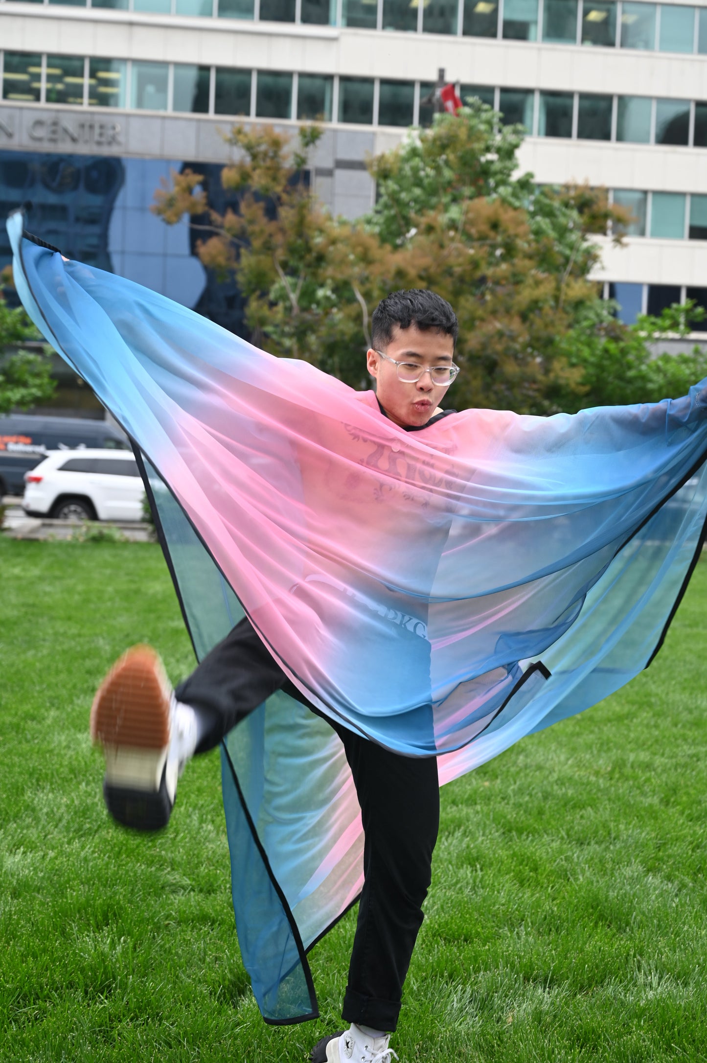 Deep Pink and Blue Ombre