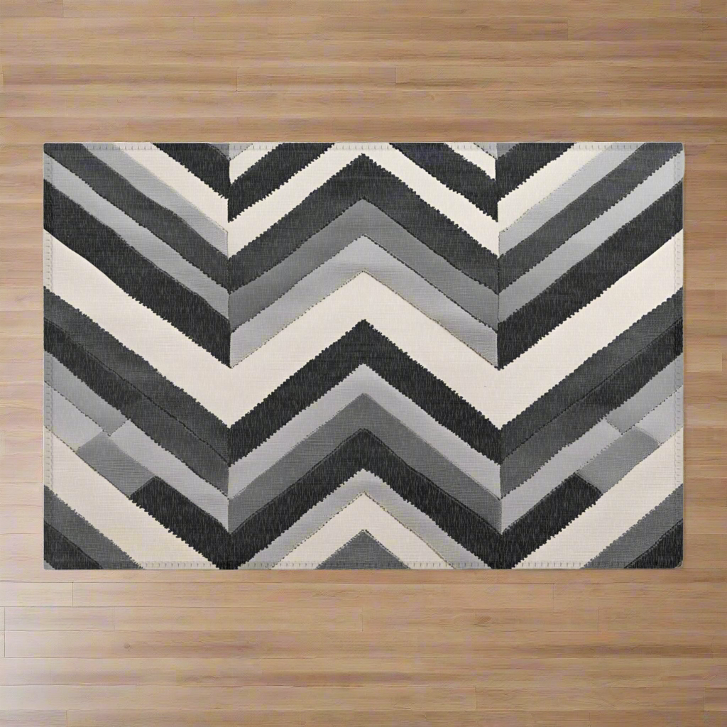 Grey Chevron Rabbit Mat
