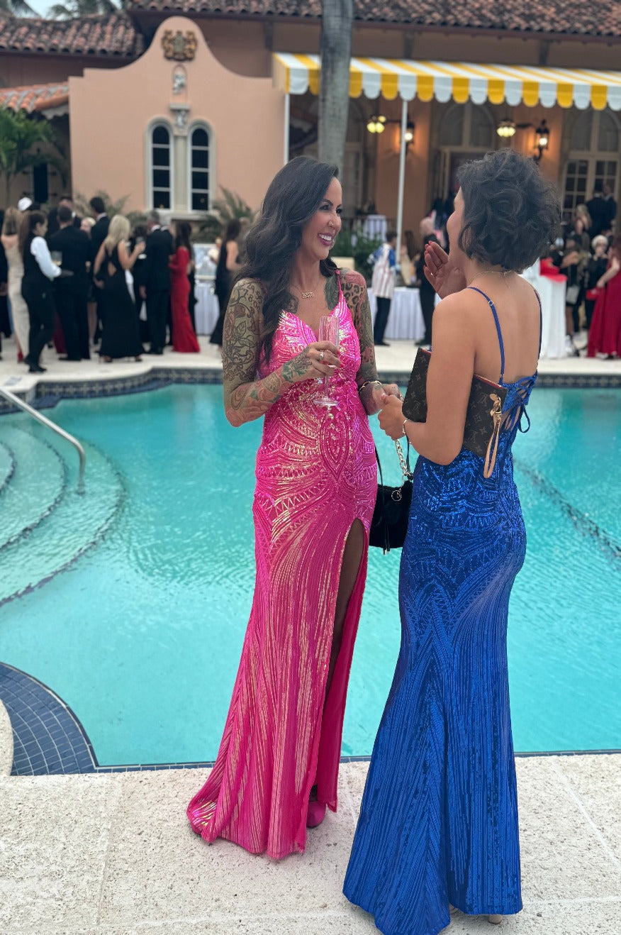 Royal Blue gala gown -clearance - Concordia Style Boutique