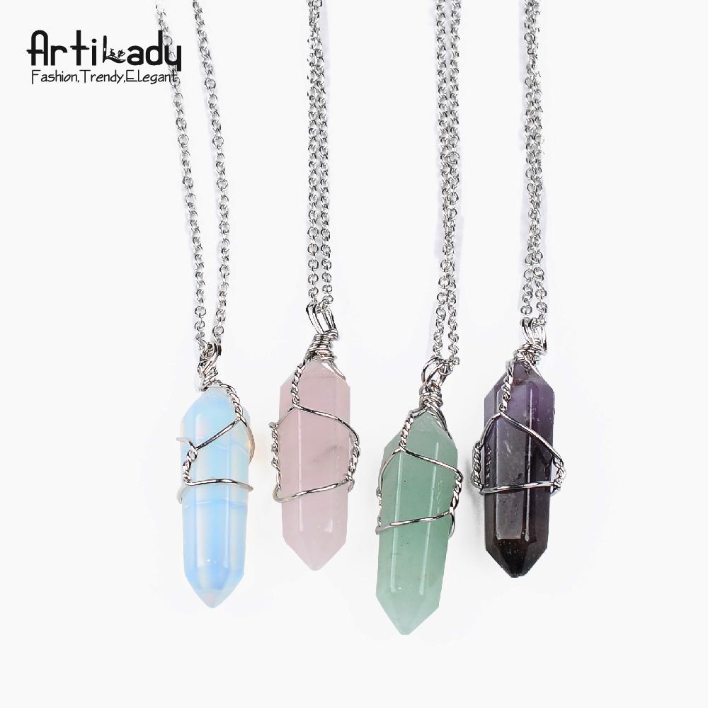 Artilady - Natural Quartz Pendant Necklace - Concordia Style Boutique